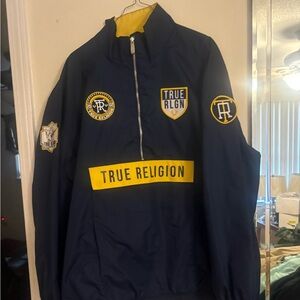 True Religion Blue and Yellow Pullover